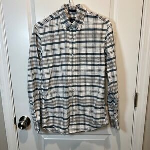 J Crew Mens Slim Fit Flex Oxford Plaid Button Down Shirt Size Small
